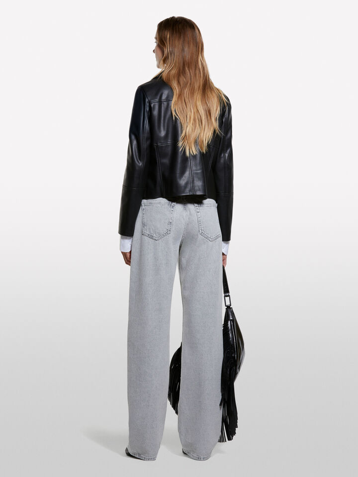 Black short jacket - women's jackets - Black | Sisley image number 2